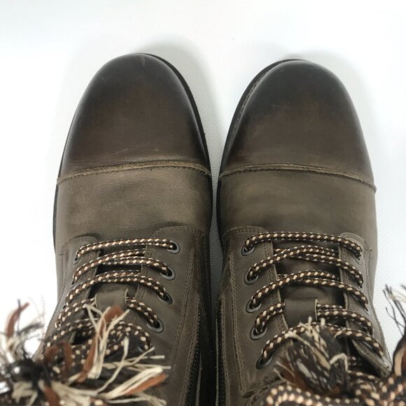 Testosterone Leather Cap Toe Logger Boots Brown Men Size 11 - Picture 8 of 14